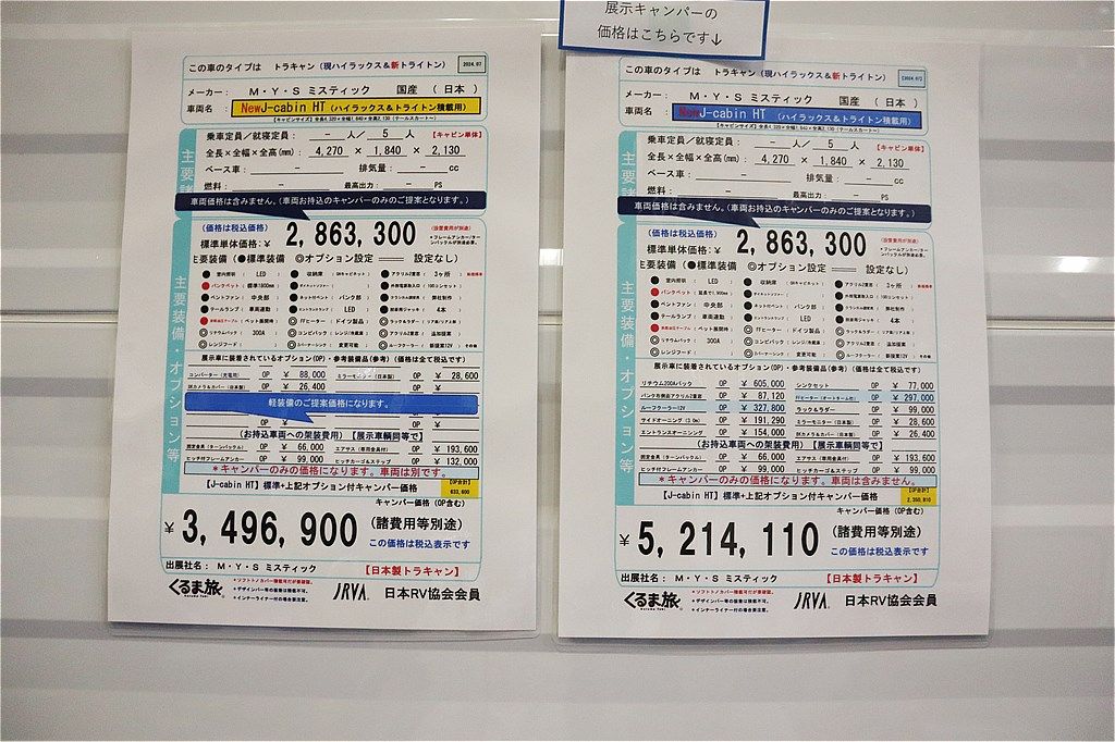 M・Y・S ミスティックのハイラックス＆トライトン用J-cabin HT（筆者撮影）