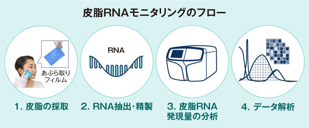 皮脂RNAモニタリングのフロー