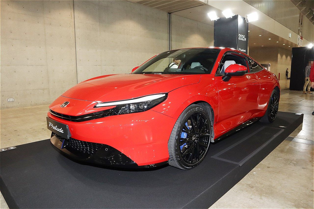 2025年秋発売予定のホンダ新型「プレリュード」(筆者撮影)
