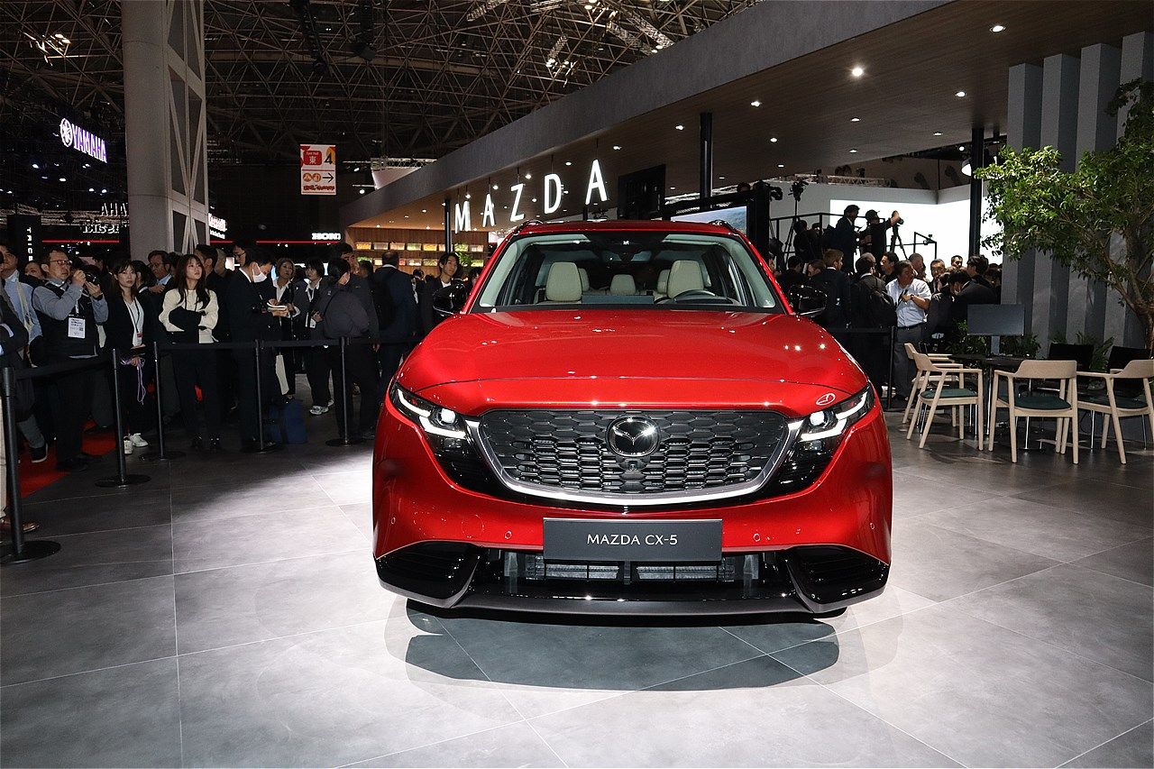 ジャパンモビリティショー2025に展示されたマツダの新型「CX-5」（筆者撮影）