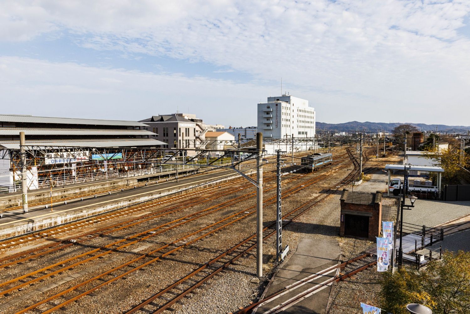 JR予讃線・伊予西条駅の構内。かつては機関区も置かれていた運転上の要衝駅だ（撮影：鼠入昌史）