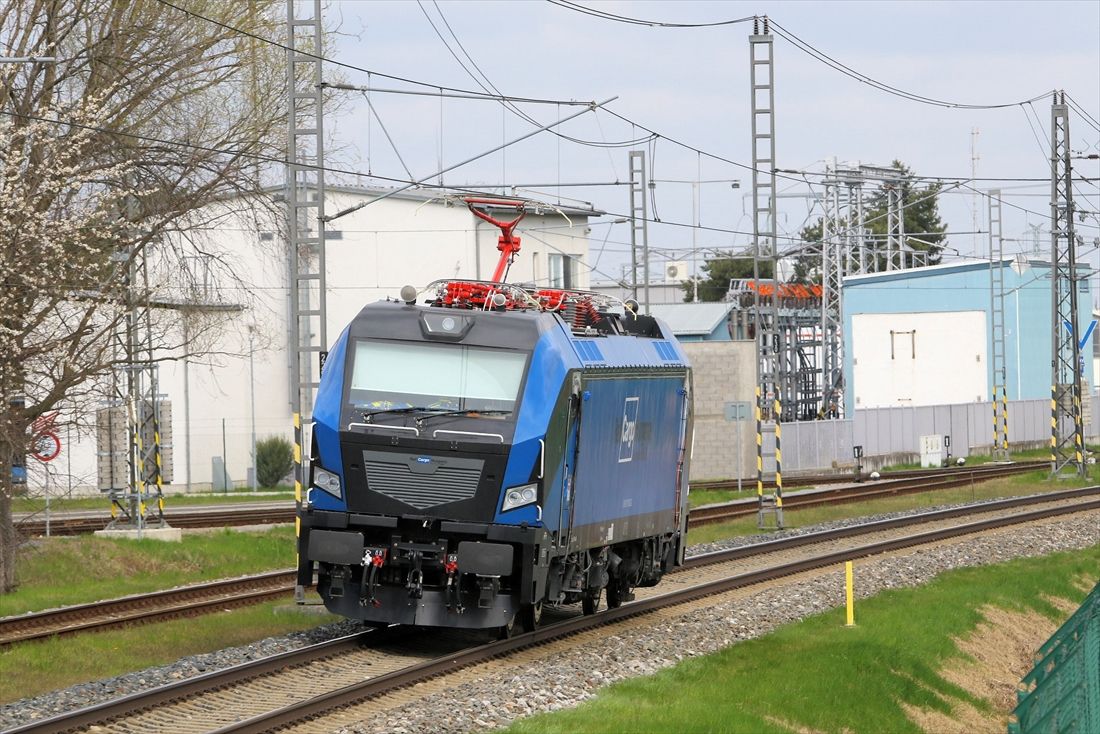 中国中車（CRRC）が開発した電気機関車バイソン。ハンガリーは同社の工場を誘致しており、同国で量産されるか注目される（撮影：橋爪智之）