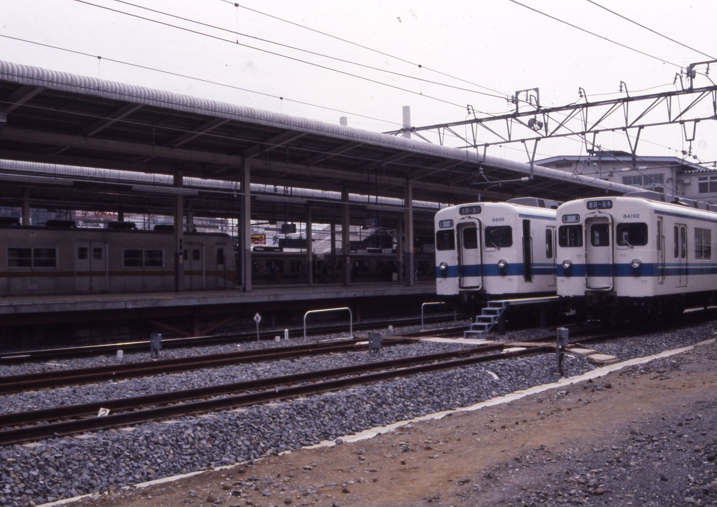 1988年当時の志木駅のホーム（写真：東武博物館）