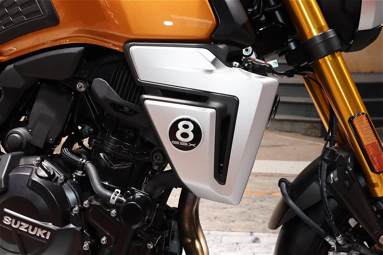 スズキの新型「GSX-8T」（筆者撮影）
