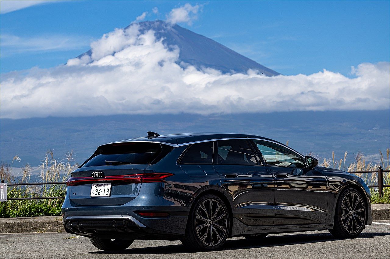 アウディの新型BEV「A6アバントe-tron」（写真：三木 宏章）