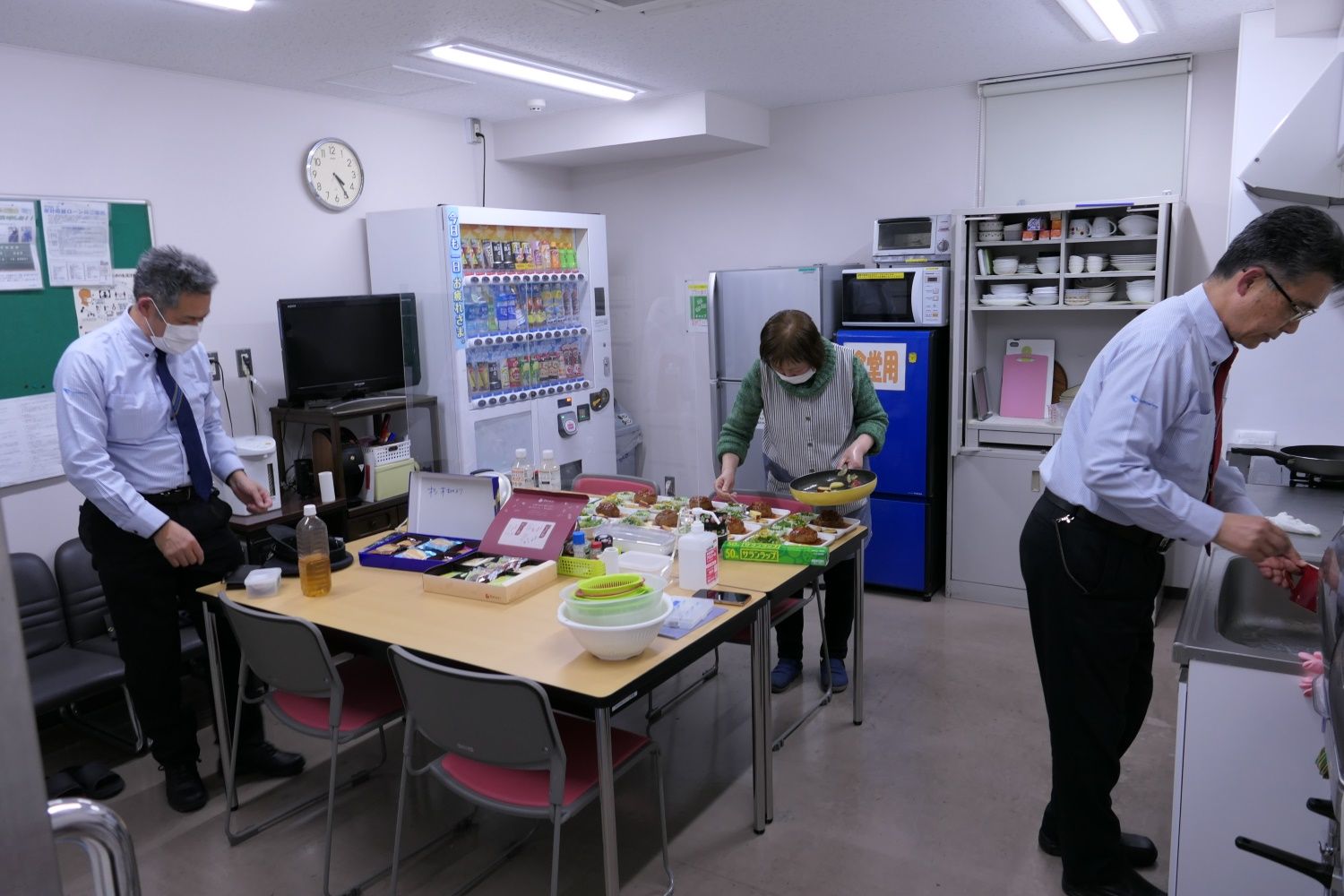 海老名駅の駅員用食堂（記者撮影）