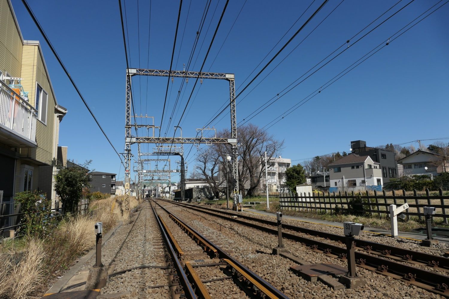 小田急の海老名国分駅があった付近（記者撮影）