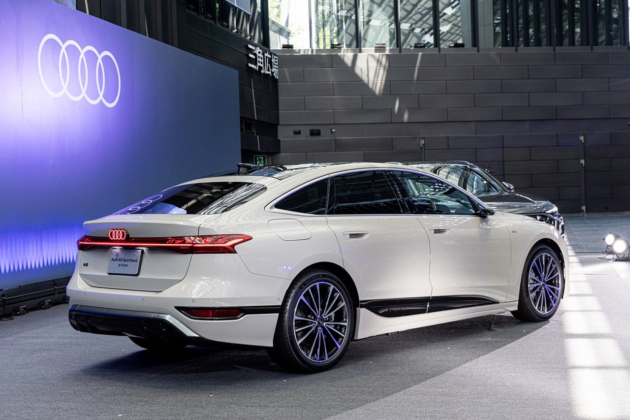 アウディ「A6 e-tron」シリーズおよび発表会の様子（写真：三木 宏章）