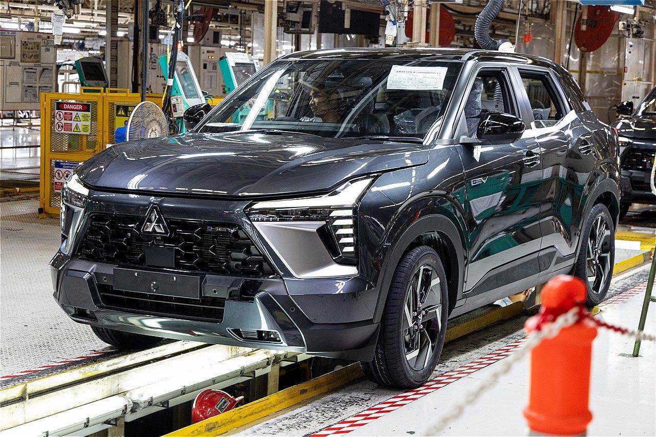 エクスフォースHEVなどの生産を行う、三菱のレムチャバン工場（筆者撮影）