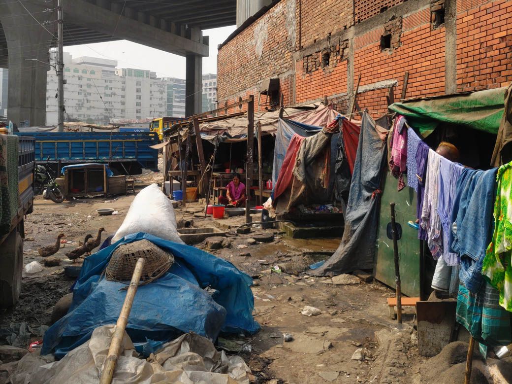 スラムの光景（筆者撮影）