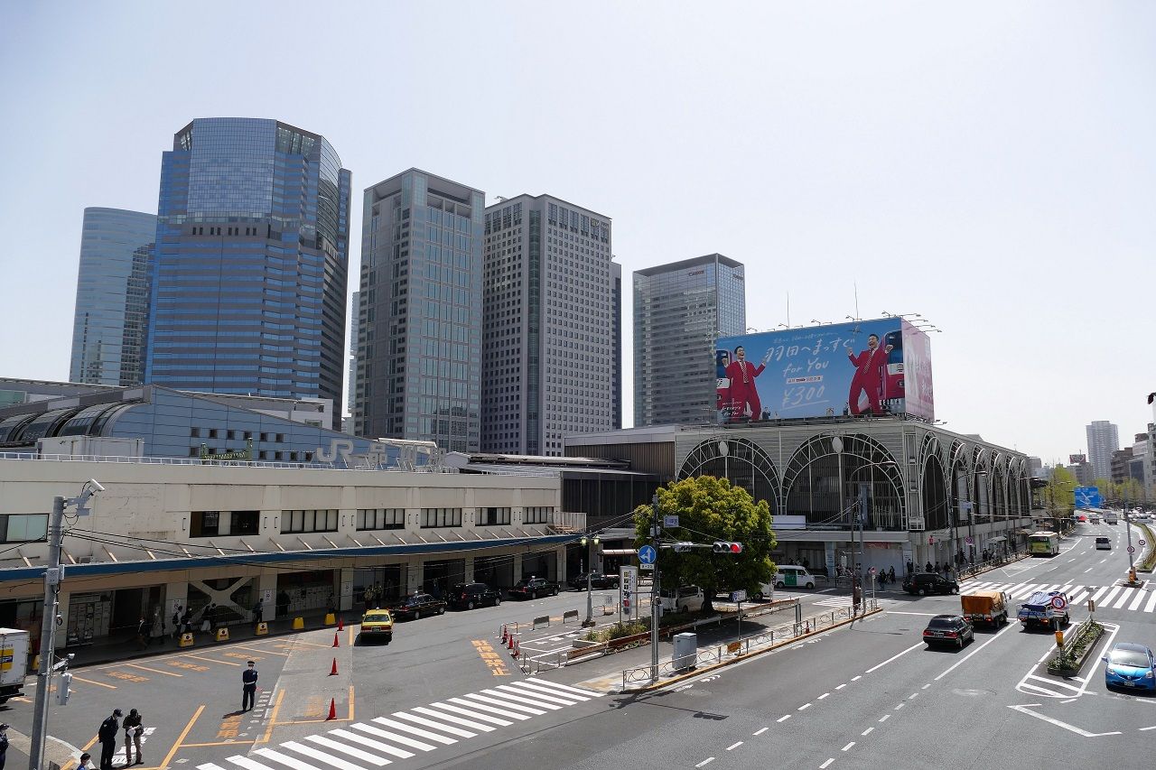 2021年当時の品川駅西口（記者撮影）
