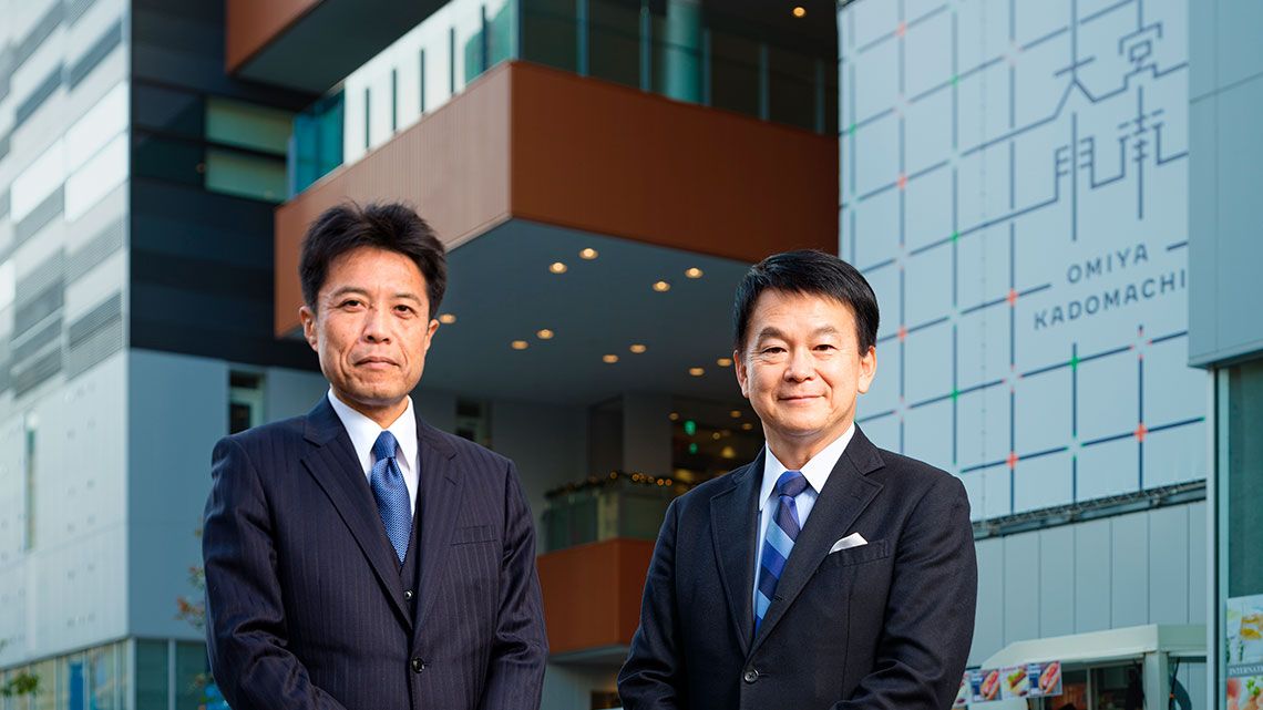 帝国データバンク 情報統括部長 上西 伴浩 氏、さいたま市長 清水 勇人 氏