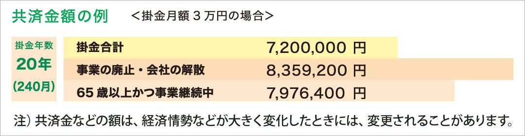 図「共済金額の例」