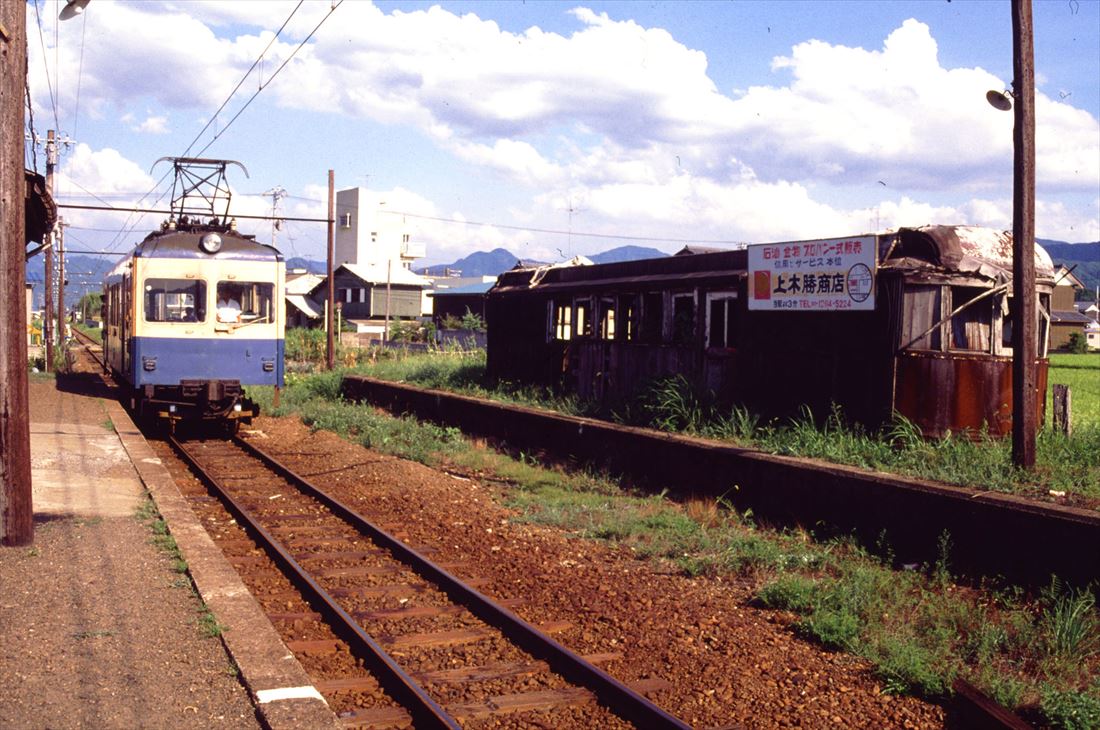 南越線残照 福井鉄道南越線 村国駅 1980年9月（撮影：南正時）