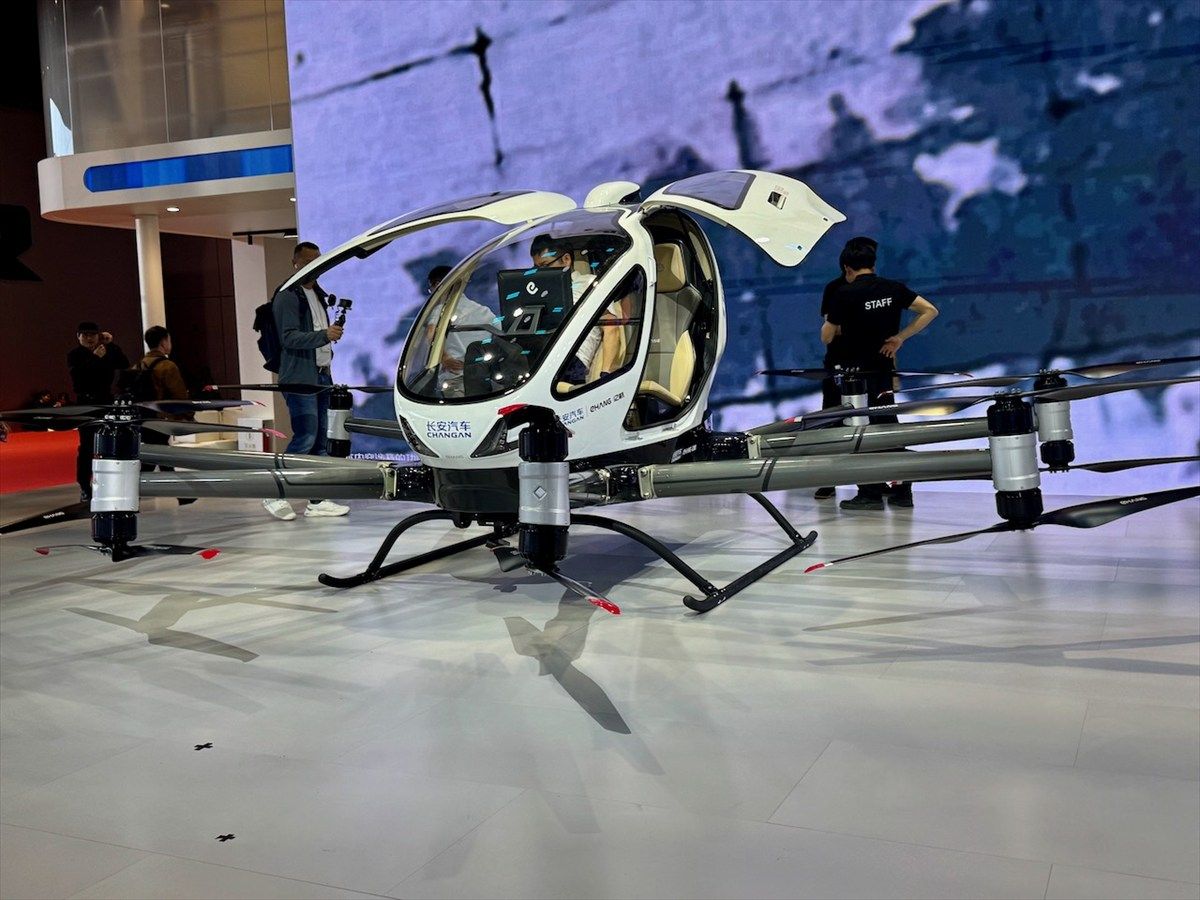 チャンガンとイーハンの共同開発eVTOL（写真：小川フミオ）