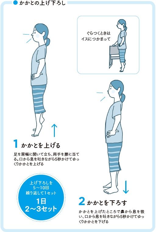 かかとの上げ下ろし