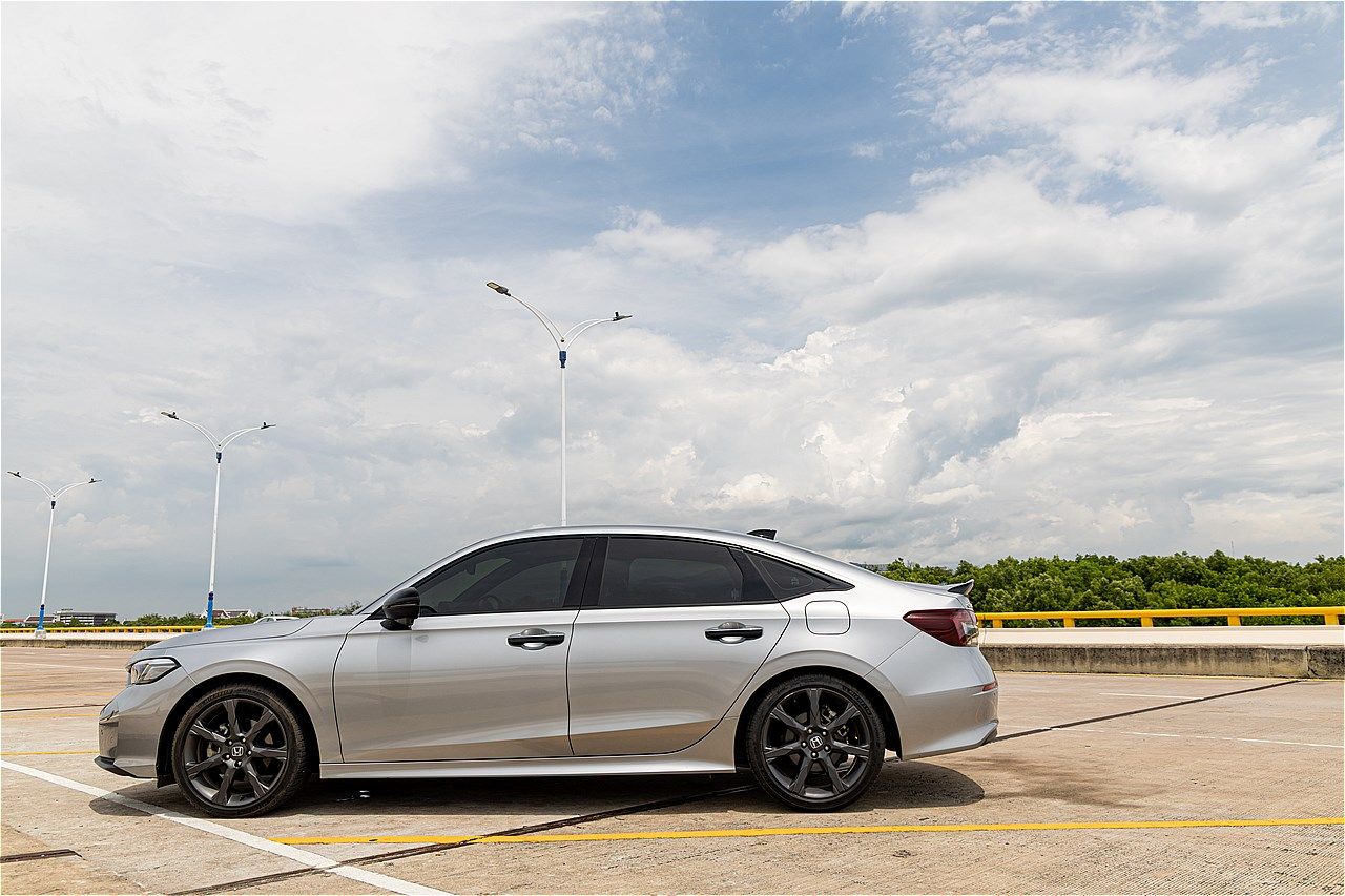 タイで試乗したホンダ「シビック e:HEV RS」（写真：筆者撮影）