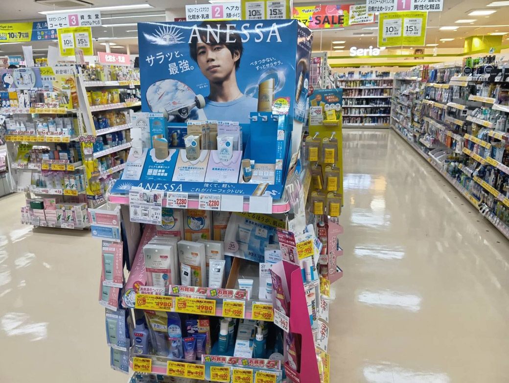 アネッサ男性向けの広告ポップ（著者撮影）