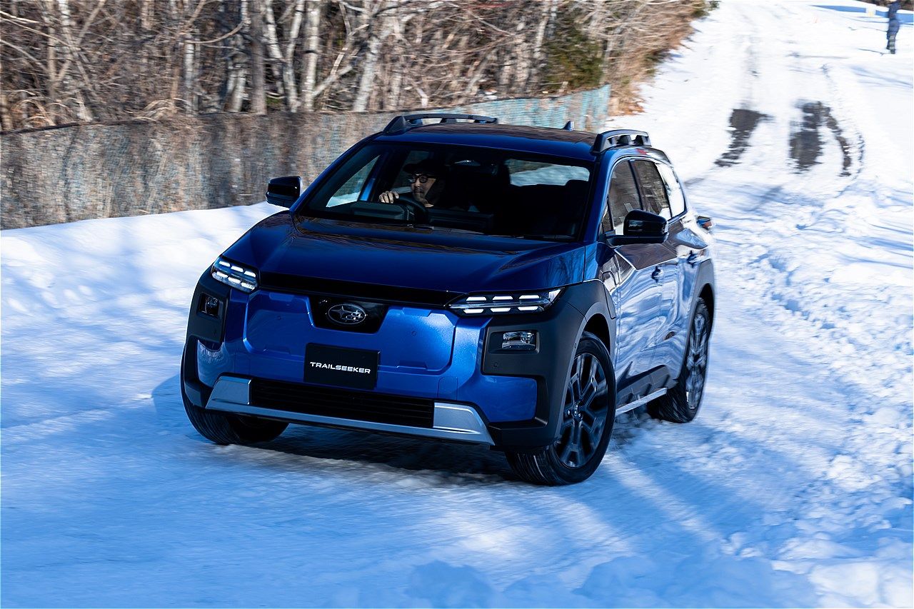 2026年4月上旬に正式発表予定、スバル新型BEV「トレイルシーカー」のプロトタイプ（写真：三木 宏章）