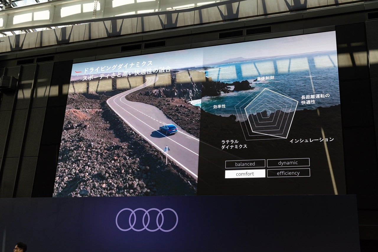 アウディ「A6 e-tron」シリーズおよび発表会の様子（写真：三木 宏章）