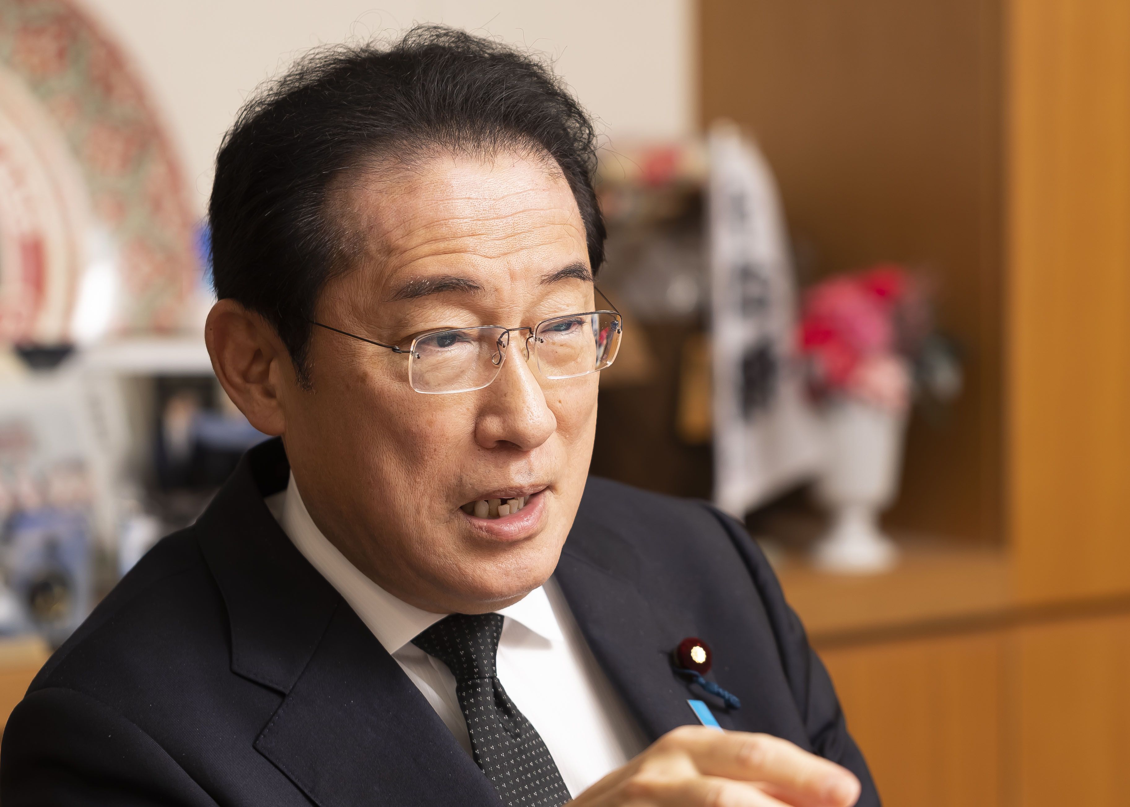 岸田文雄前首相インタビューカット