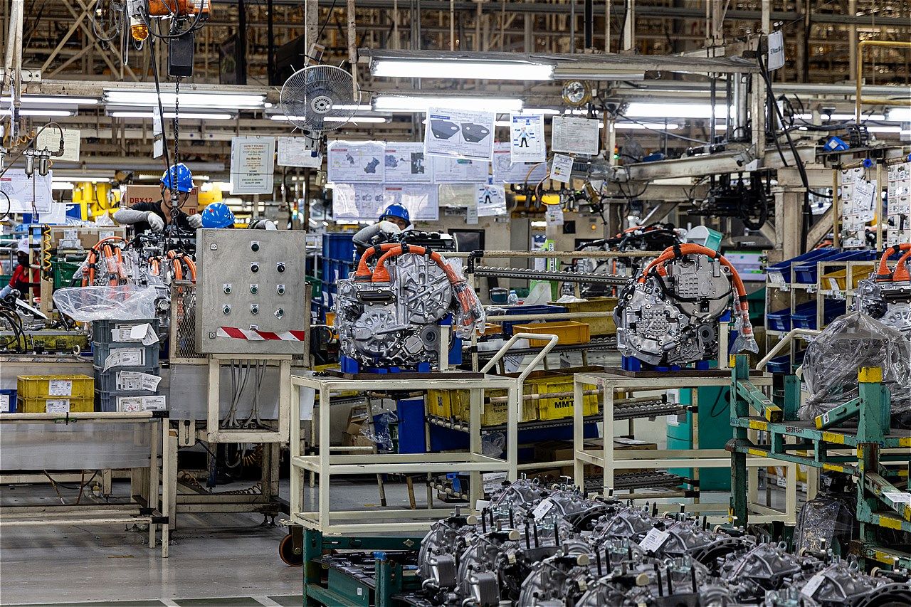 エクスフォースHEVなどの生産を行う、三菱のレムチャバン工場（筆者撮影）