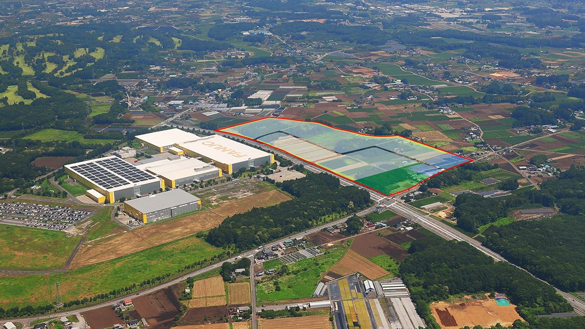 みぶ中泉産業団地の空撮写真