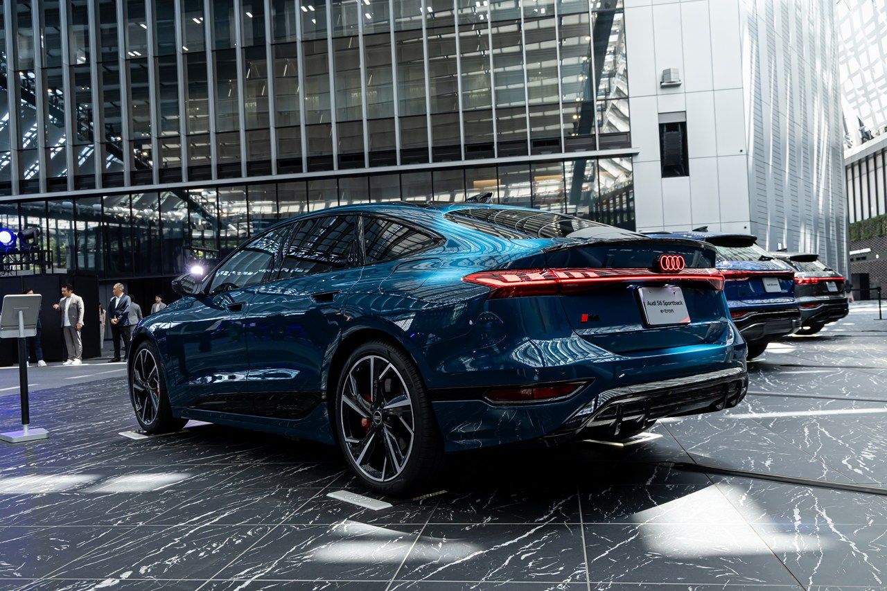 アウディ「A6 e-tron」シリーズおよび発表会の様子（写真：三木 宏章）