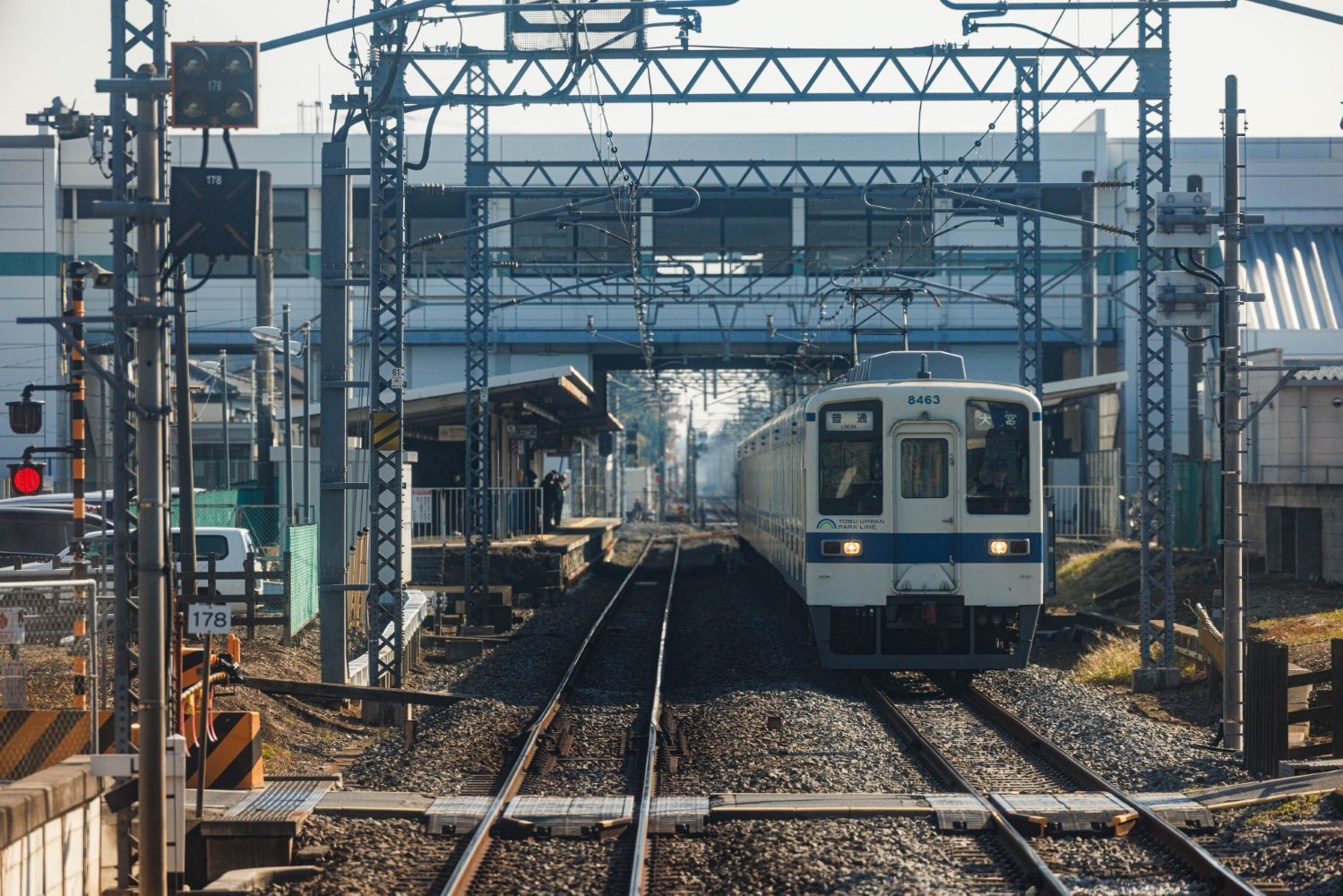 梅郷駅は交換可能駅。事実上の短い複線区間として機能している（撮影：鼠入昌史）