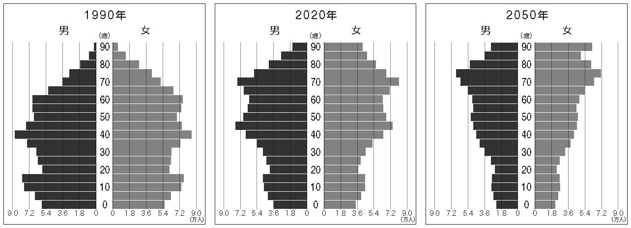 新潟県の人口ピラミッド