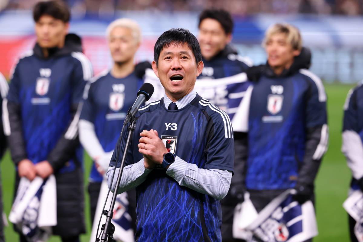 自身として2度目、日本としては8大会連続のワールドカップ出場を決めた森保一監督(写真:長田洋平/アフロスポーツ)