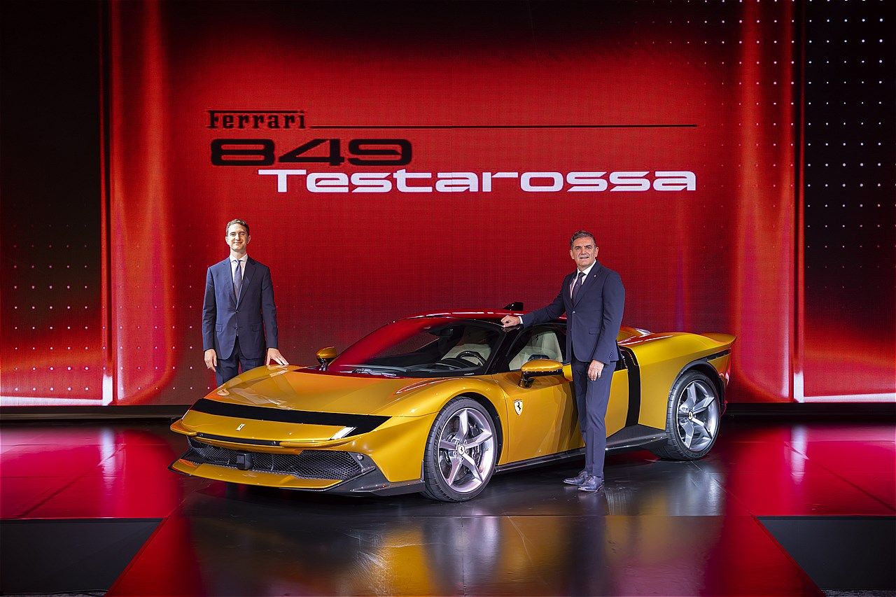 東京で行われたフェラーリ「849テスタロッサ」ジャパンプレミアの様子（写真：フェラーリ・ジャパン）