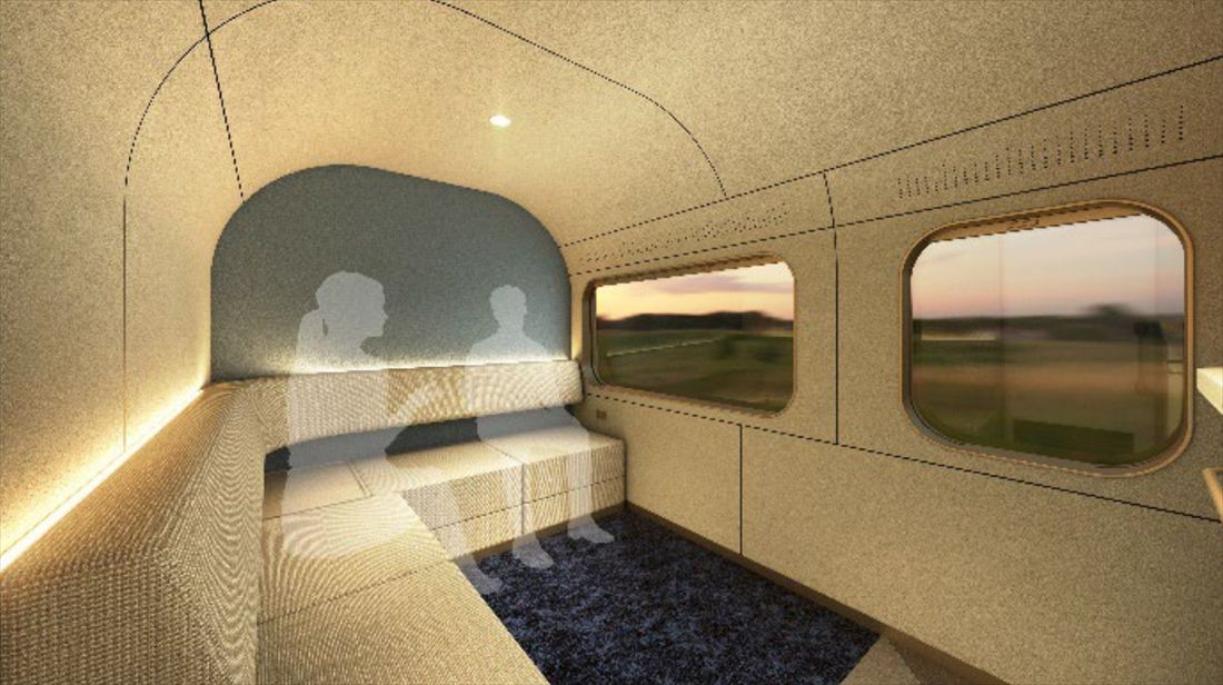 JR東日本が導入する「新たな夜行特急列車」のプレミアムグリーン個室のイメージ(画像:JR東日本)
