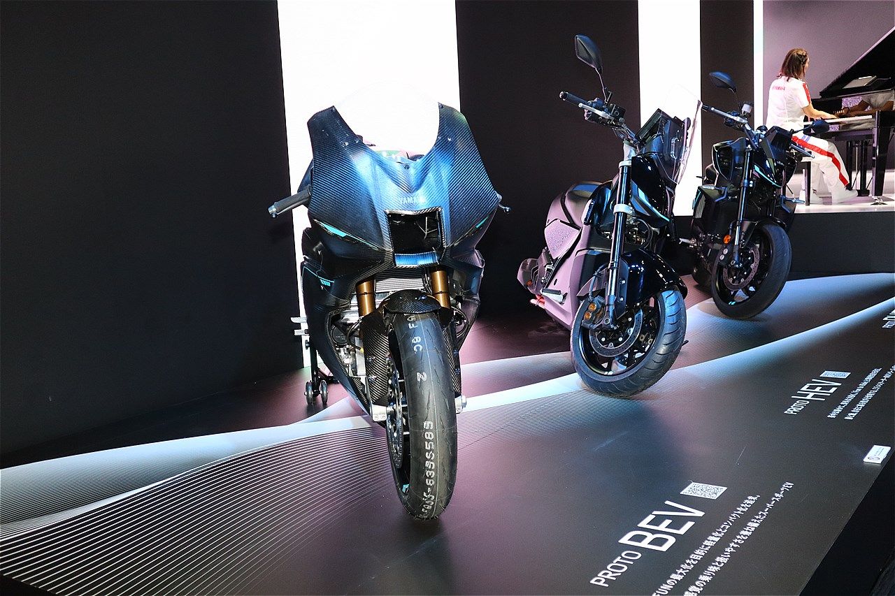 ヤマハの「プロトBEV」（写真：筆者撮影）