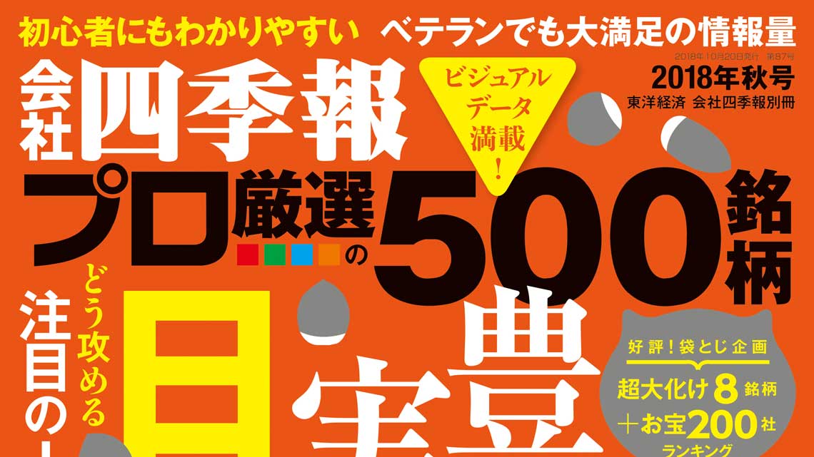 会社四季報 プロ厳選500銘柄 2020年秋号 会社四季報 プロ500 2024年秋号 (発売日2024年09月13日) | 雑誌