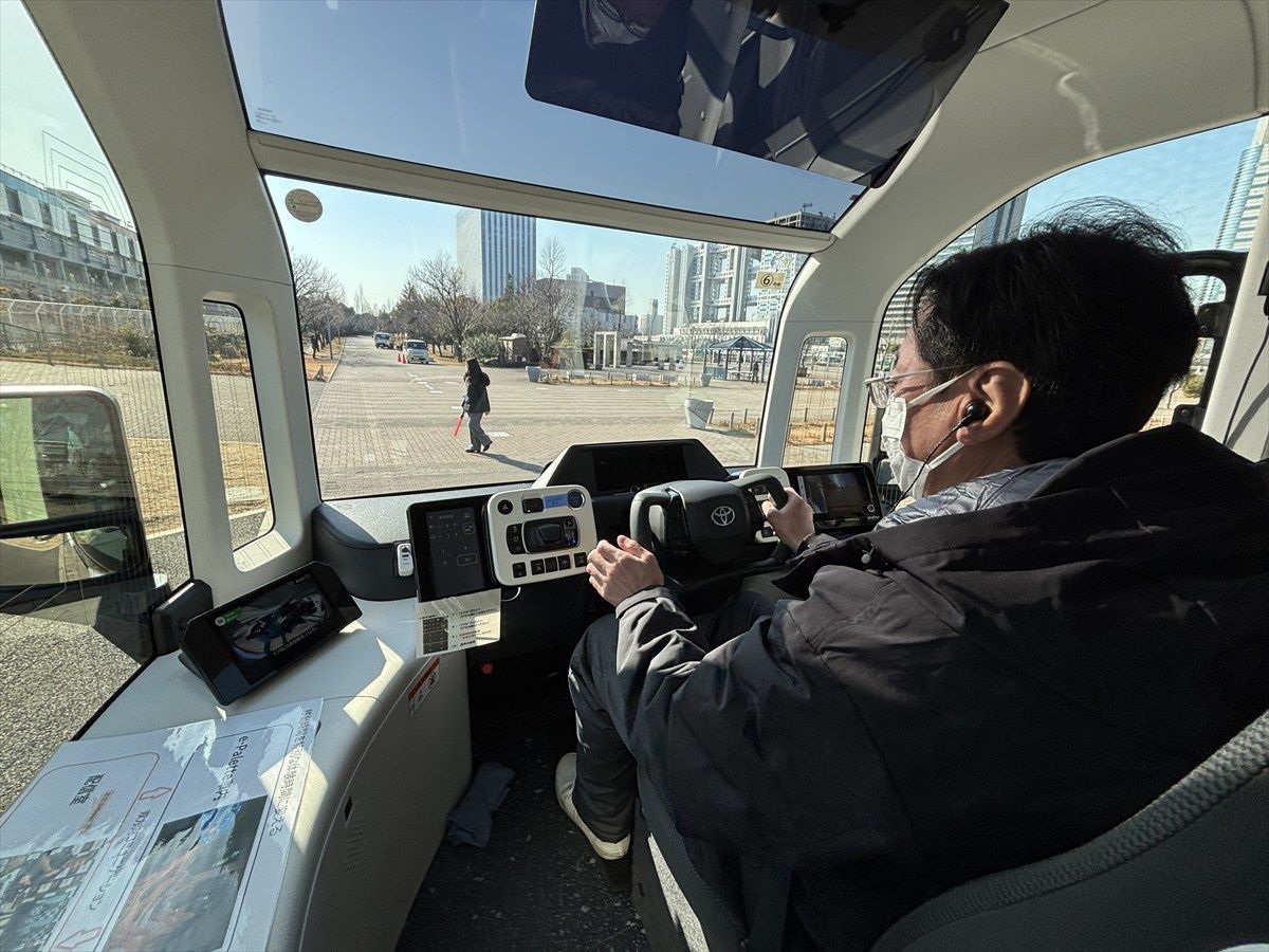 東京・お台場「e-Palette」取材会にて（写真：桃田健史）