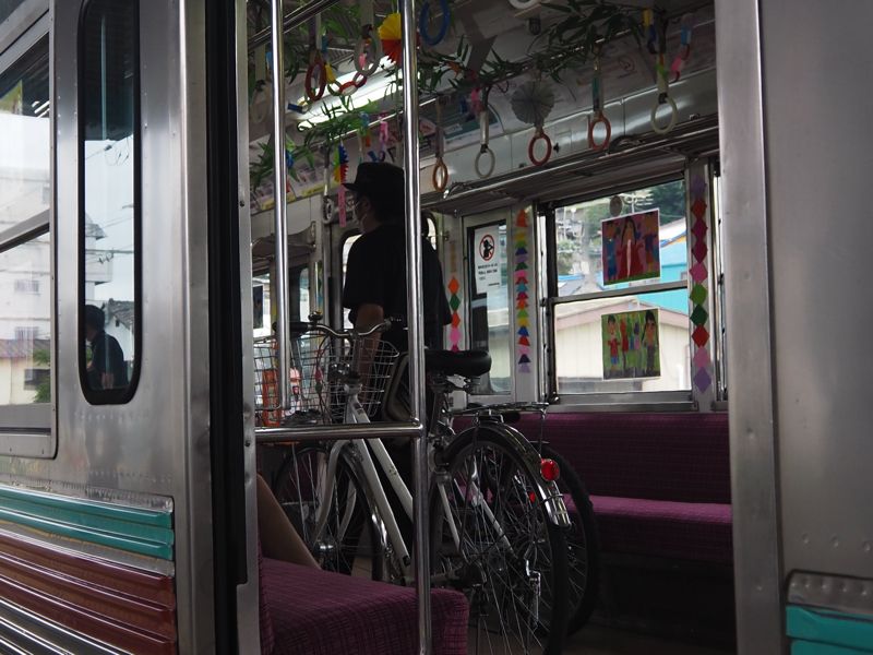 上毛電気鉄道700形のサイクルトレイン（筆者撮影）