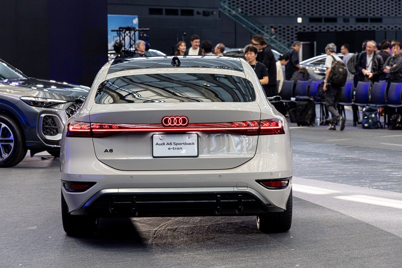 アウディ「A6 e-tron」シリーズおよび発表会の様子（写真：三木 宏章）
