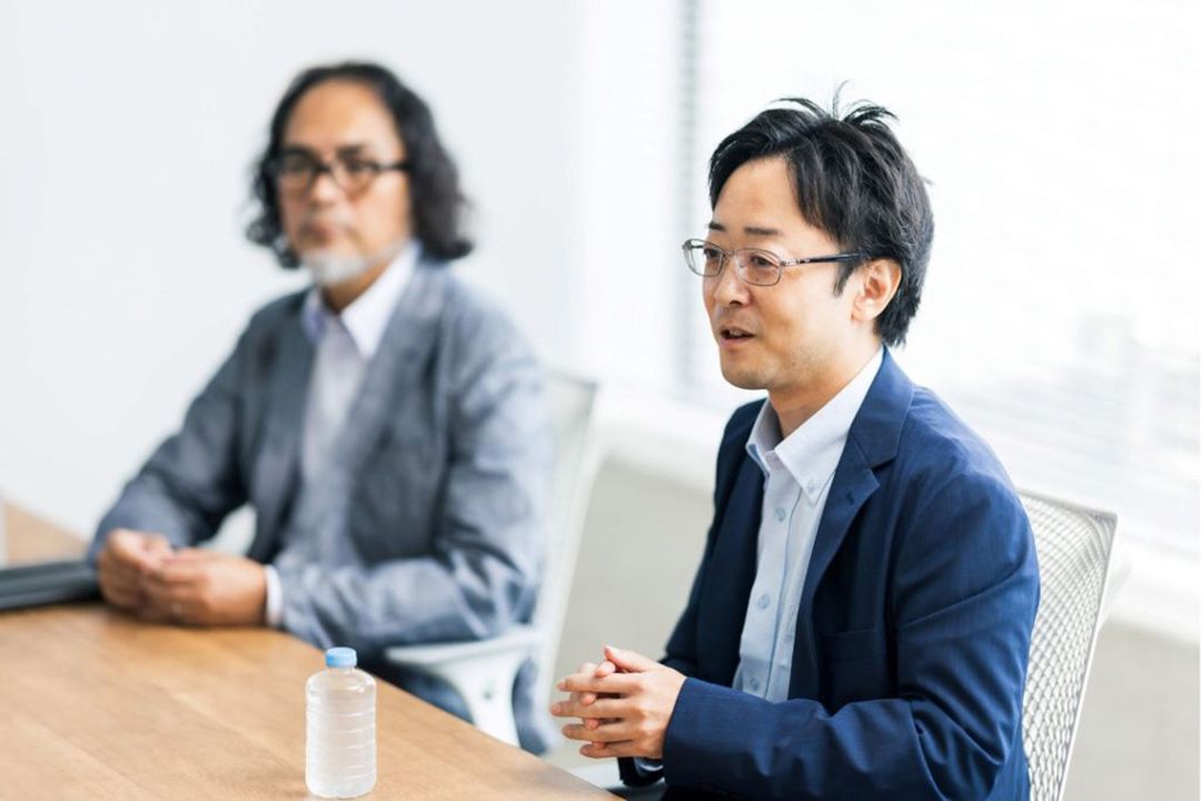 ヤマハモーターエンジニアリング 先行技術開発部 部長  松枝 秀樹氏、ヤマハモーターエンジニアリング 事業企画推進部 部長 永田 一氏