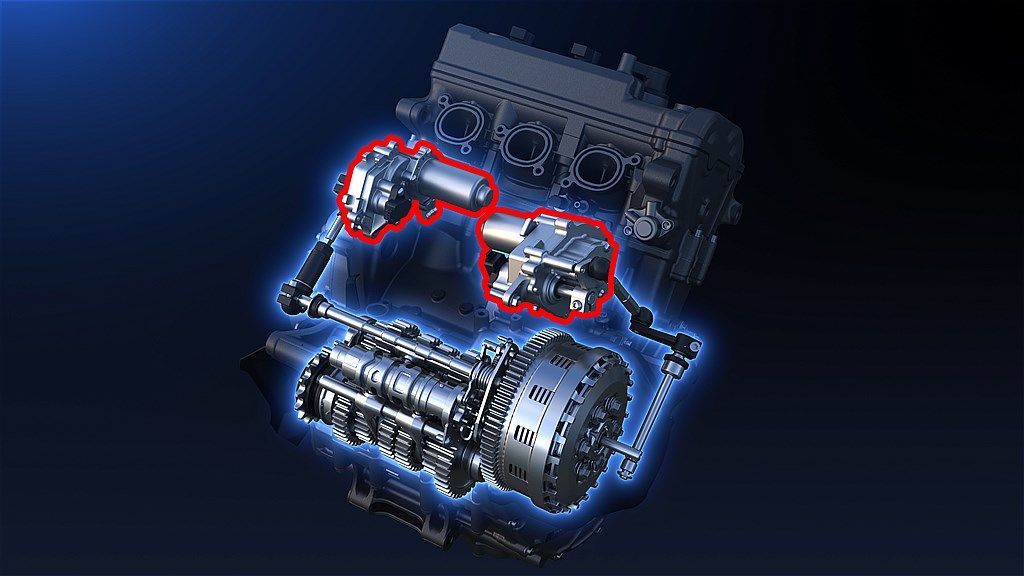 ヤマハの新型バイク「MT-09 Y-AMT」（写真：ヤマハ発動機）