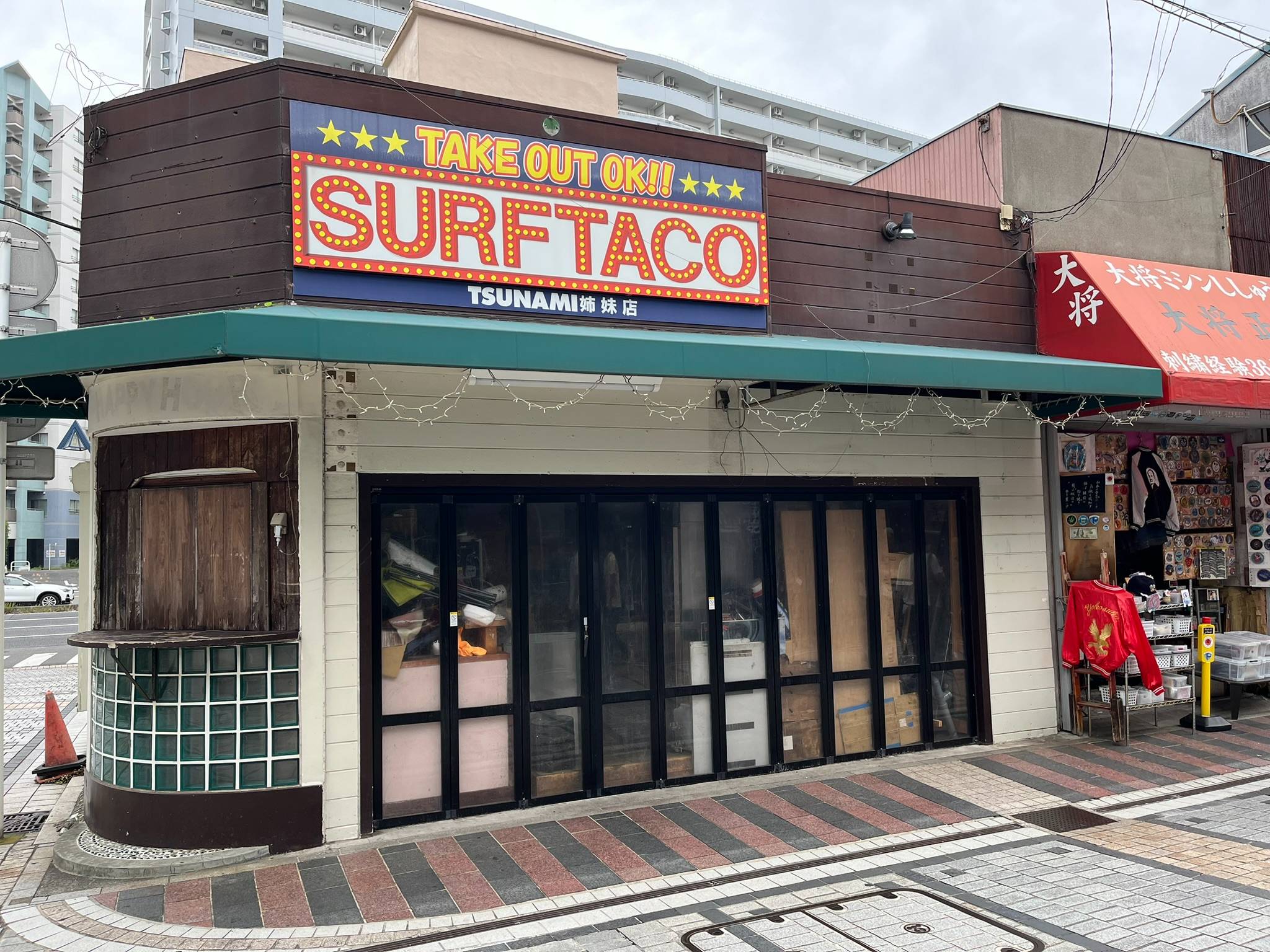 「間宮楽器店」のロケセットが組まれた場所（筆者撮影）