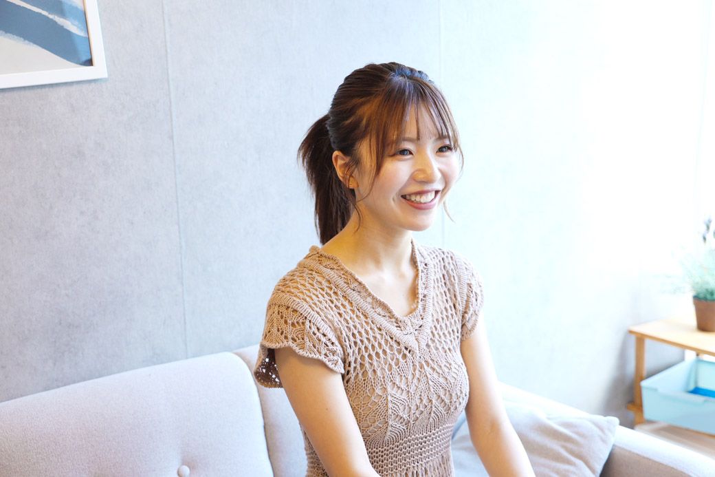 「最初にミスキャンへの誘いを受けたときはびっくりしました」と松田さん（筆者撮影）