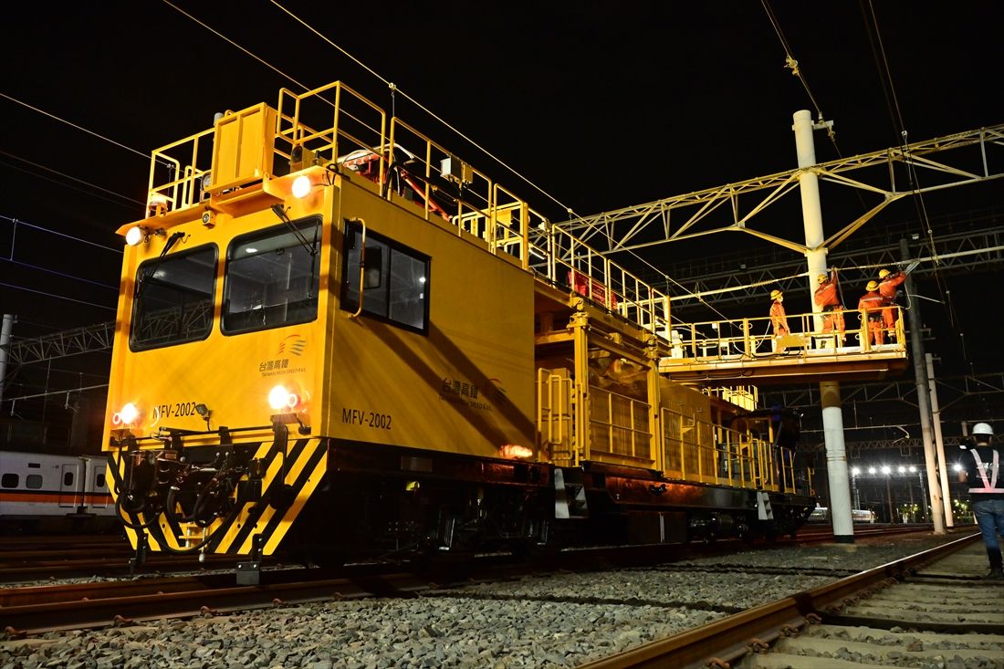 台湾の鉄鋼メーカー中国鋼鉄が製造した台湾高鉄の架線作業車（写真：台湾高鉄）