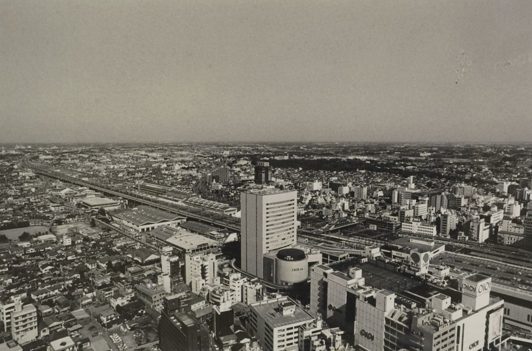 大宮駅より北にのびる新幹線（写真：1989年02月14日、高橋孫一郎撮影）