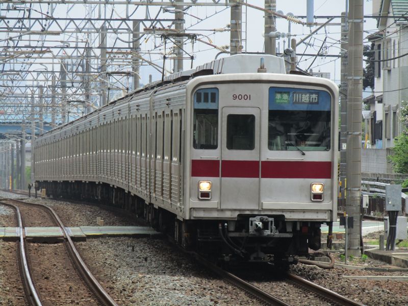 トップナンバーの9101編成　現役時代（筆者撮影）