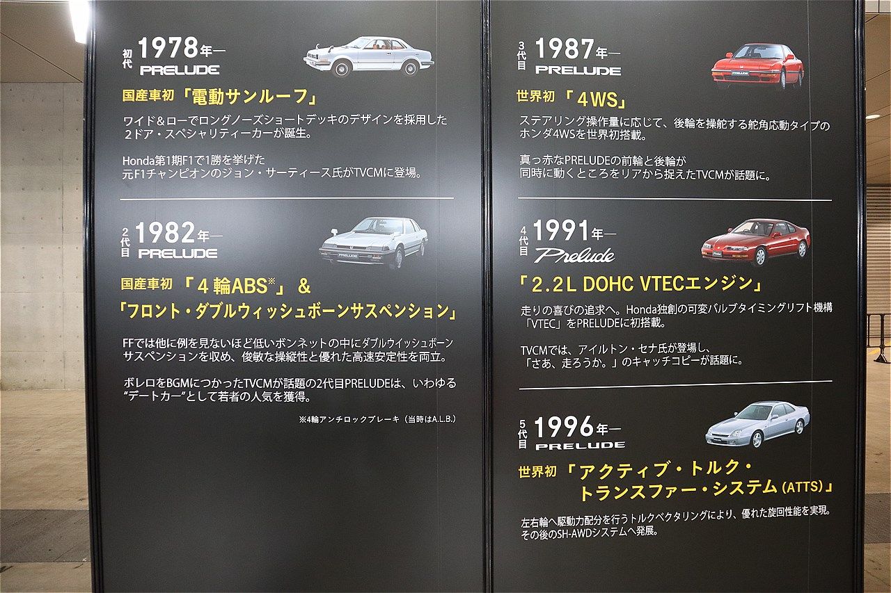 プレリュードの歴史（筆者撮影）