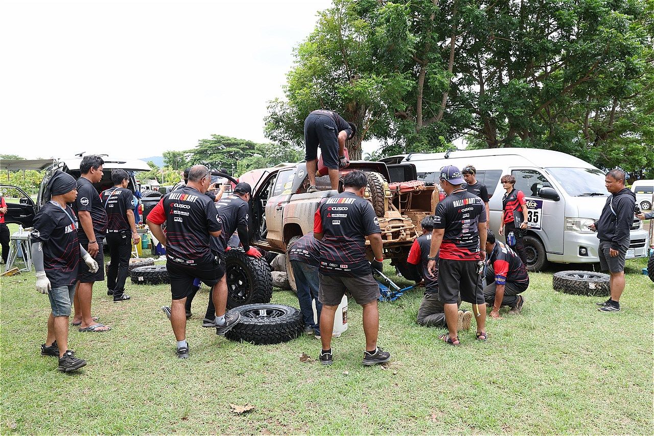 アジアンクロスカントリーラリー2025とチーム三菱ラリーアートの様子（写真：三木 宏章）