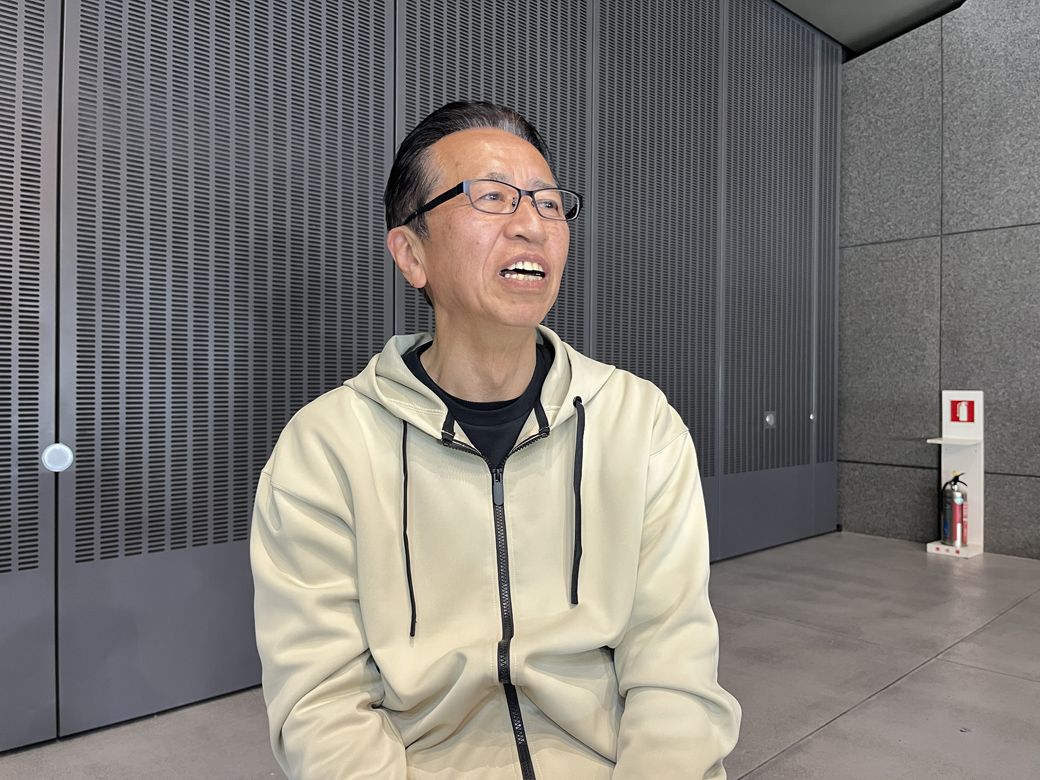 ワークマン専務の土屋哲雄さん。「今年はCMも打ちます。吉幾三さんに出演してもらって以来」（筆者撮影）