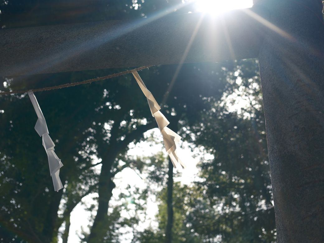 諏訪神社の鳥居（筆者撮影）