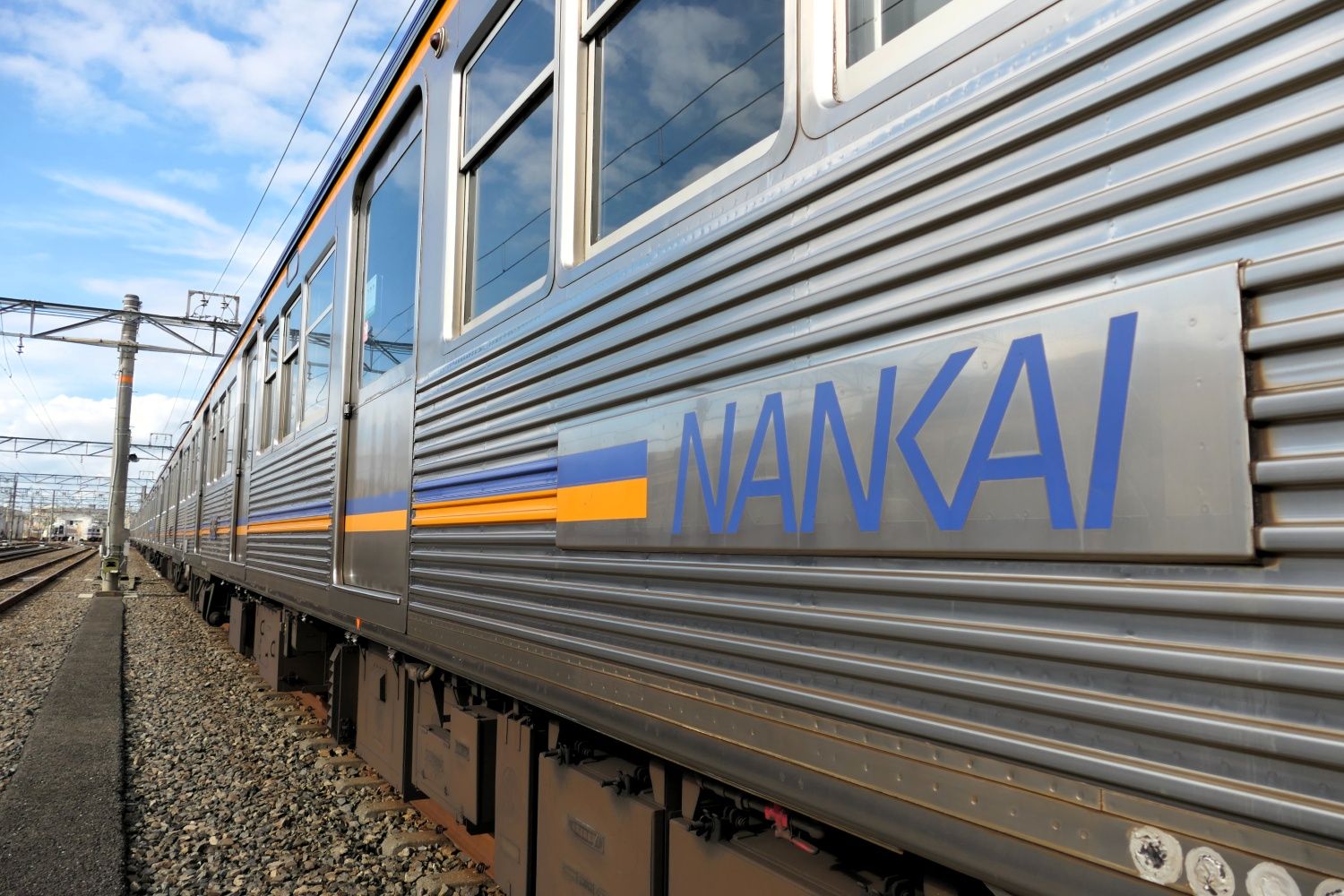 側面の「NANKAI」のロゴ（記者撮影）